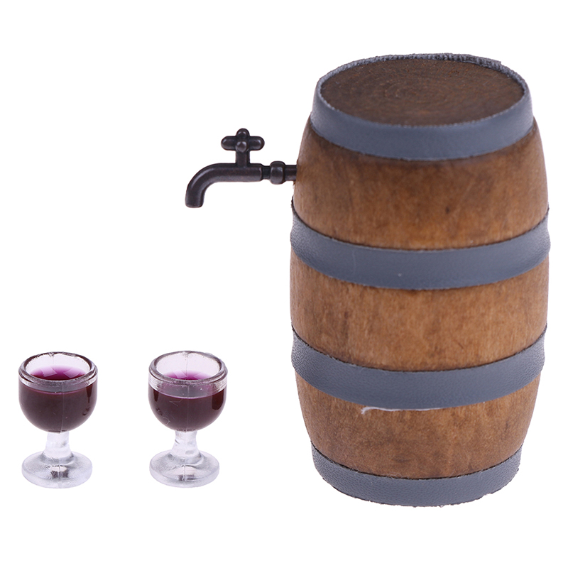 Wine Y Beer - Mini Wooden Red Wine Barrel Miniature