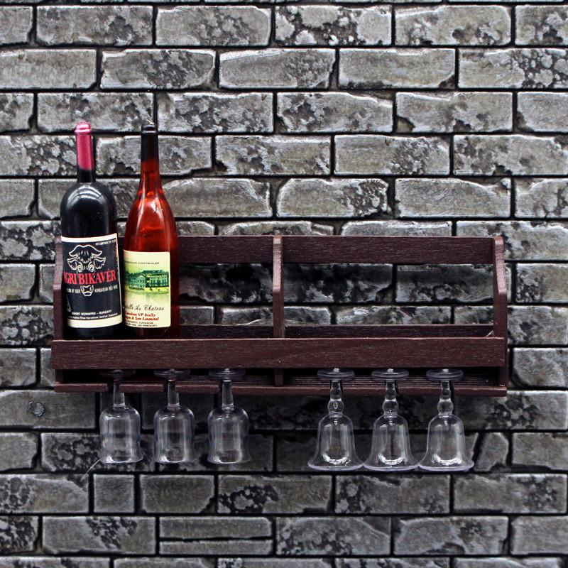 Wine Rack Wall Mount - 1 Set Dollhouse Simulation Wall Mounted