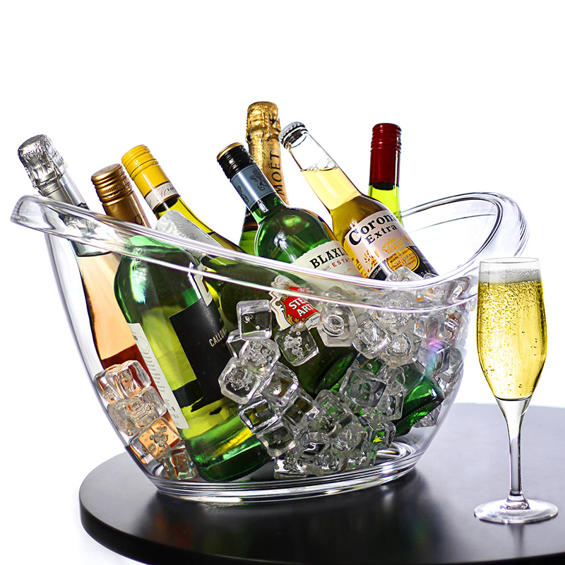 Wine Beer Mix - Non-LED Boat Style Ice Bucket for