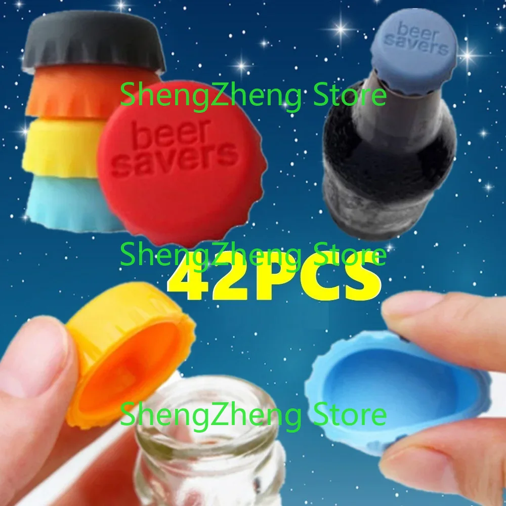Wine Beer Mix - 42Pcs Reusable Mix-colored Silicone Beer Bottle