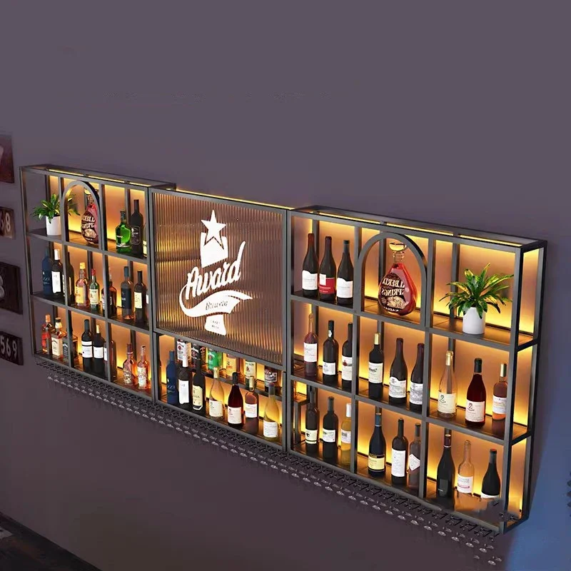Wine Rack Wall Mount - For Wall Mount Large Bar Cabinet