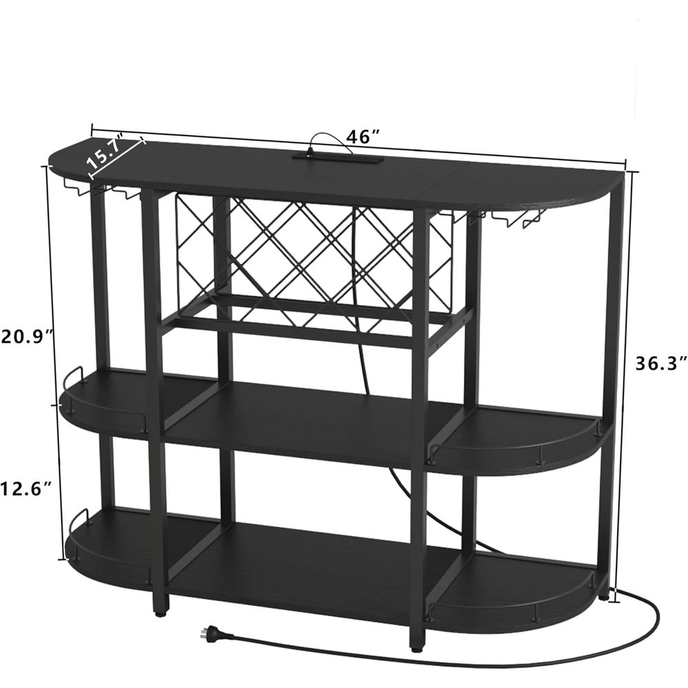 Black 3-Tier Coffee Table with - Wine & Beer Unlimited Spirits review and price