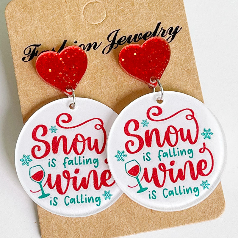 New Christmas Earrings Christm - Wine Beer Hat review and price