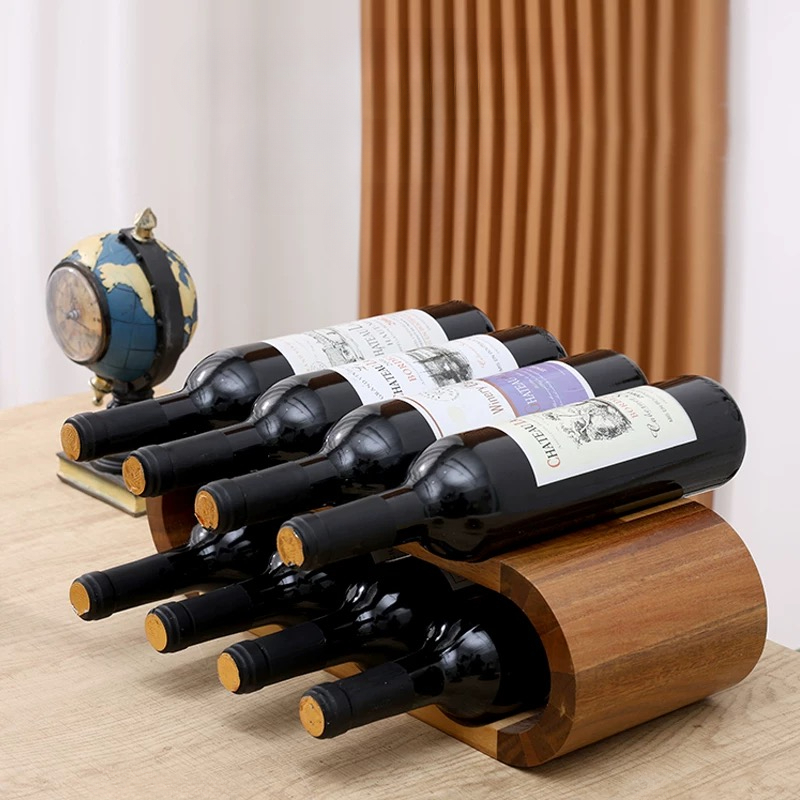Wooden Double-layer Red Wine D - Wine Rack Wall Mount review and price