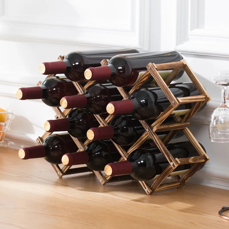 Wooden Double-layer Red Wine D - Wine Rack Wall Mount review and price