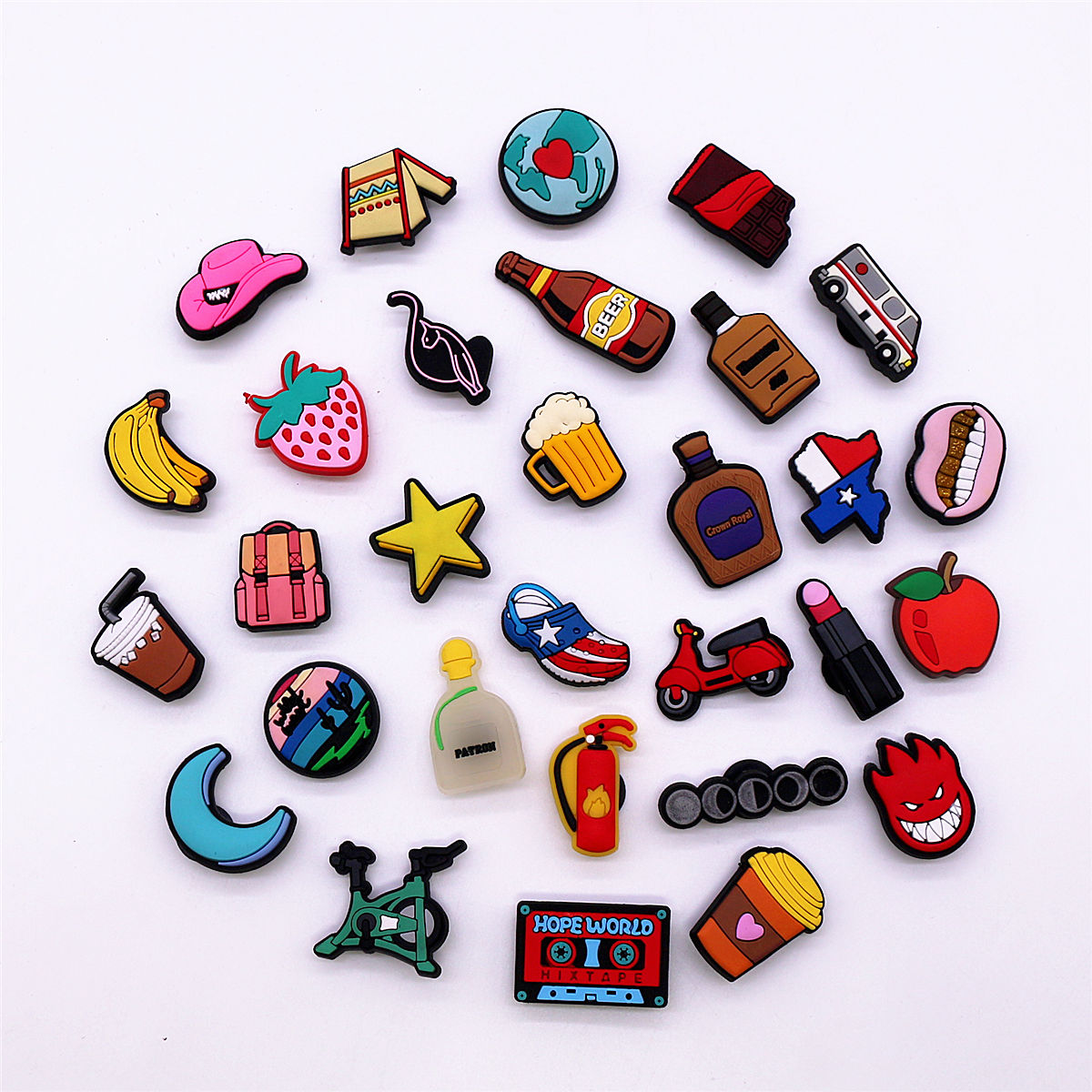 1 Pcs Novelty Shoe Charms Acce - Wine Beer Hat review and price
