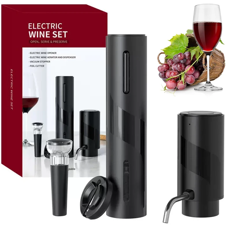 USB Rechargeable 4-in-1 Electr - Decanter Aerator Set review and price