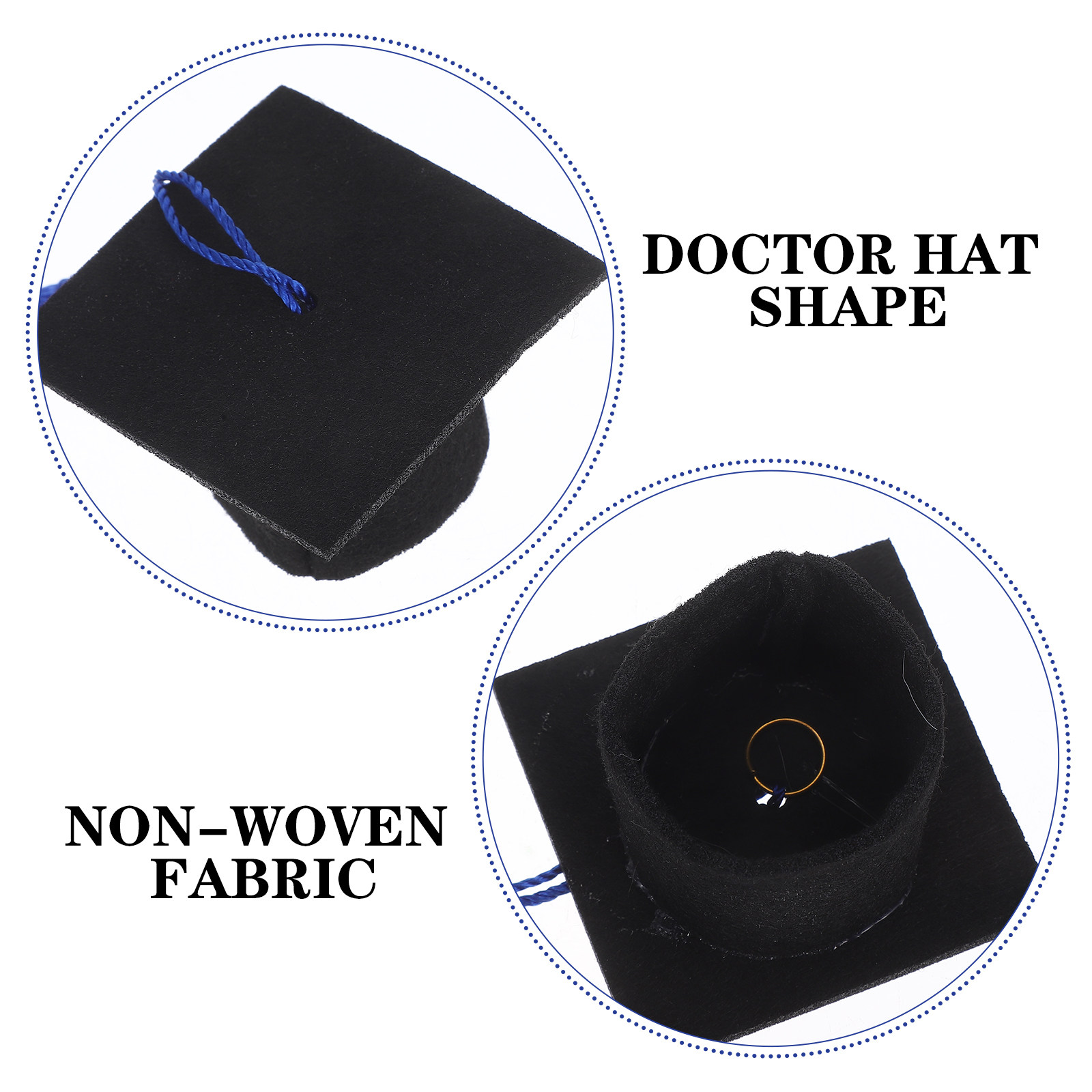 6Pcs Doctoral Hat Wine Bottle  - Wine Beer Hat review and price
